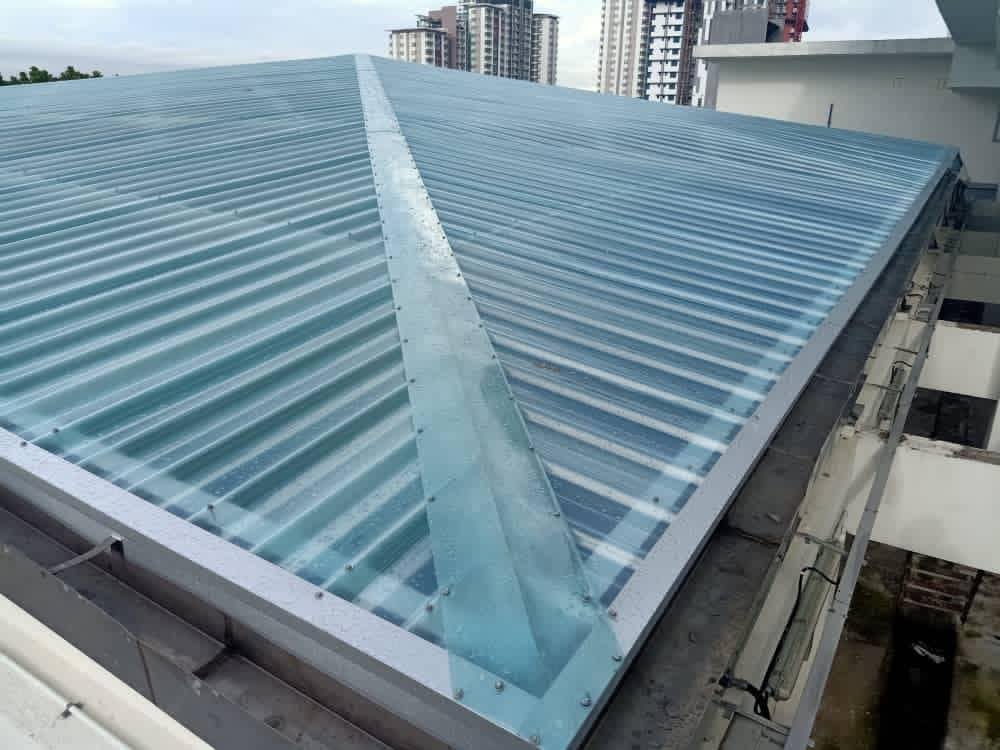 FRP Sheet Blending with existing Polycarbonate at Shaftsbury Mall, Putrajaya 